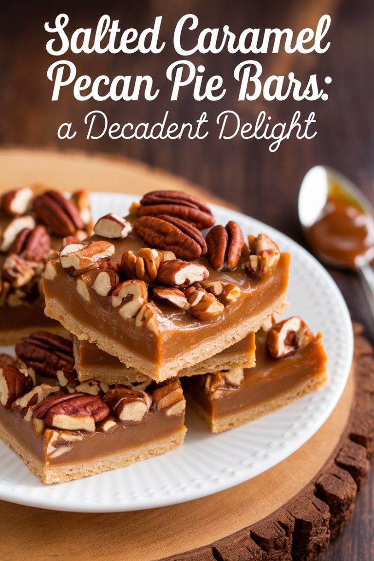 Dive into the world of Salted Caramel Pecan Pie Bars, where tradition meets indulgence! These bars offer all the beloved flavors of classic pecan pie—rich, nutty, and sweet—enhanced by a luscious layer of salted caramel. Perfect for any occasion, they make a stunning centerpiece for your dessert table or a delightful treat to enjoy with coffee
