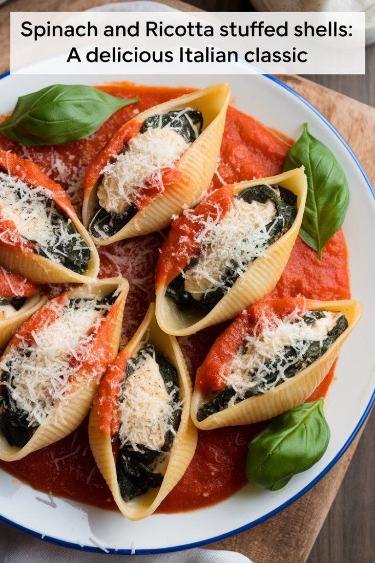Elevate your dining experience with our Spinach and Ricotta Stuffed Shells: A Delicious Italian Classic! In addition to the recipe, delve into perfect pairing options like garlic bread, fresh salads, or a glass of red wine that can enhance your meal. Create a delightful Italian dinner that transforms any occasion into a celebratory feast, filled with laughter and great food!