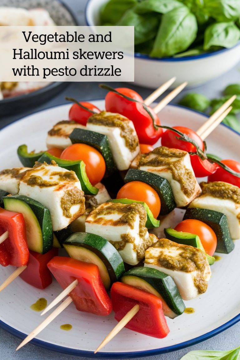 From summer picnics to cozy dinner parties, these skewers are versatile enough to impress any crowd. Easy to prepare and visually appealing, they’re sure to be the star of your next gathering. Discover serving suggestions, pairing ideas, and tips for grilling that will make your Vegetable and Halloumi Skewers a hit every time!