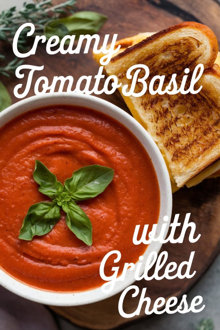 Elevate your traditional favorites with our Creamy Tomato Basil Soup and Grilled Cheese recipe! Infused with fragrant basil and enriched with creamy goodness, this dish offers a delightful twist that will have everyone coming back for seconds. Excited to find out how to achieve that perfect blend of flavors? Let’s get cooking!