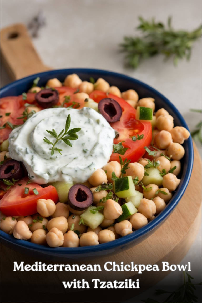Transport your taste buds on a culinary adventure with our Mediterranean Chickpea Bowl with Tzatziki! This vibrant dish combines protein-packed chickpeas, fresh vegetables, and a creamy tzatziki sauce that brings a refreshing twist to your meal. Ready to explore the flavors of the Mediterranean in your own kitchen? Let’s dive into the recipe!