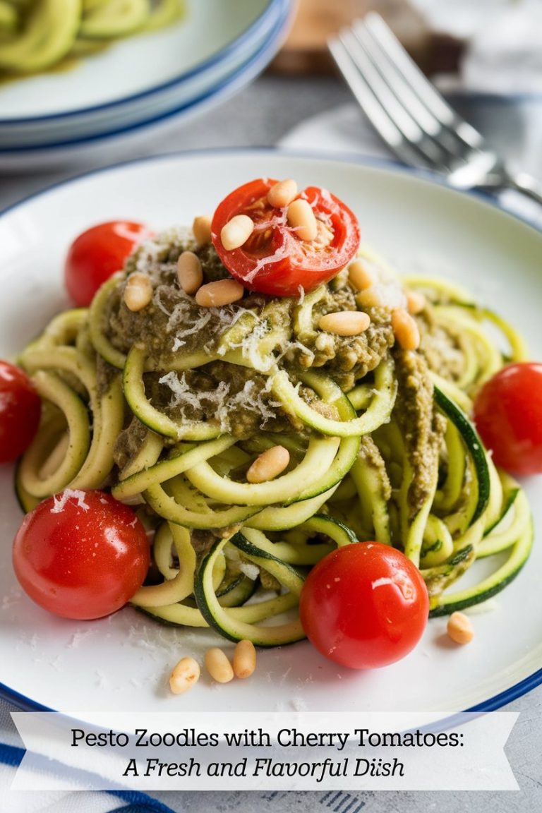 Explore endless possibilities with Pesto Zoodles with Cherry Tomatoes! This versatile recipe allows you to customize it to your liking—add grilled chicken, toss in some pine nuts, or throw in your favorite seasonal veggies. Discover how to make this dish your own while enjoying the fresh and vibrant flavors it offers!