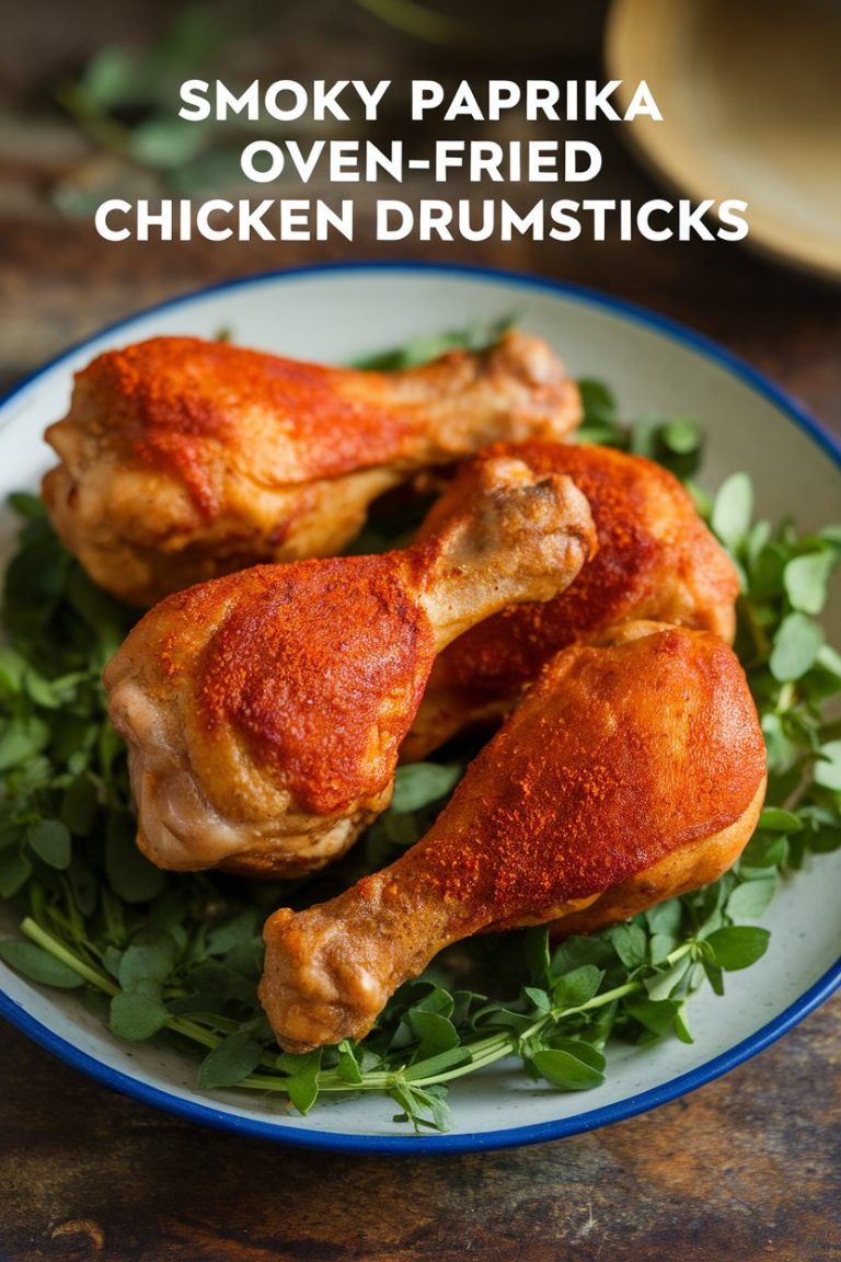 Indulge in the savory delight of **Smoky Paprika Oven-Fried Chicken Drumsticks!** This recipe promises a symphony of flavors with every bite, thanks to the smoky paprika and a perfectly crispy coating. Whether for a family dinner or a party, discover how this dish can transform a simple meal into a mouthwatering experience that everyone will love!