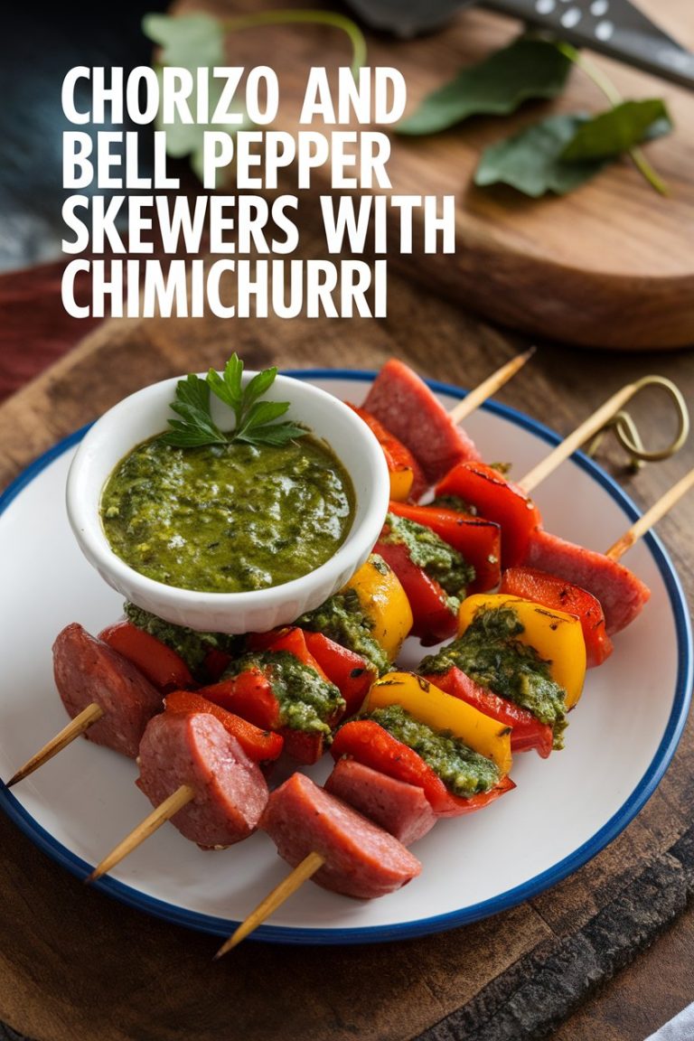 Bring excitement to your next gathering with these vibrant and impressive skewers! With their bold colors and robust flavors, Chorizo and Bell Pepper Skewers with Chimichurri are not only delicious but also a feast for the eyes. Discover how to wow your guests with this festive dish that promises to be the hit of the party!