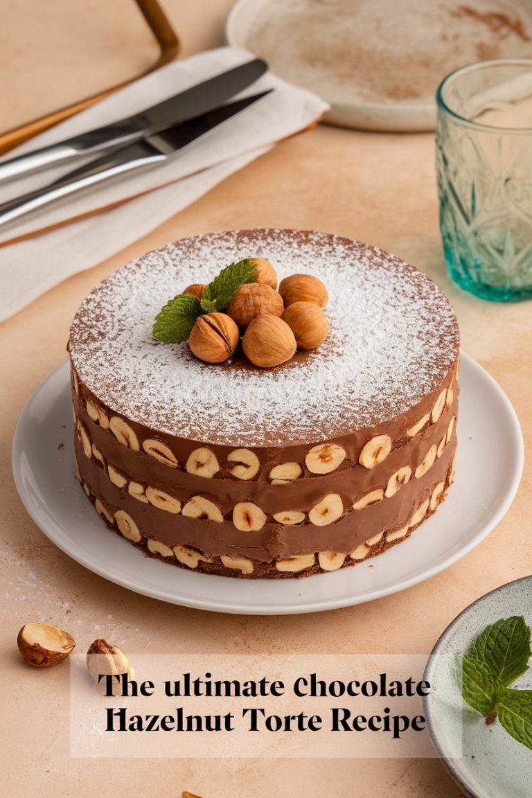 Discover the irresistible allure of our Ultimate Chocolate Hazelnut Torte, where indulgence meets sophistication in every slice. This exquisite cake features layers of rich chocolate interspersed with creamy hazelnut perfection, embodying a luxurious dessert experience. Whether served at a dinner party or as a special treat for yourself, this torte promises to impress. Are you ready to create a dessert that’s truly a cut above the rest? Let’s dig into the recipe!