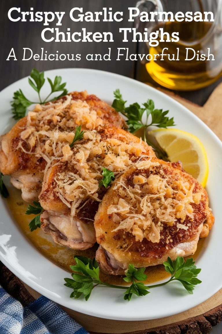 Satisfy your cravings with our Crispy Garlic Parmesan Chicken Thighs that deliver on taste and texture! Each bite is a delightful crunch followed by the rich flavors of garlic and parmesan, making this dish the perfect companion for any side. Learn how easy it is to whip up this flavorful delight that will have your family coming back for more!
