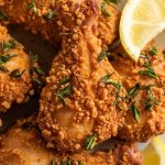 Savor the crunch of every bite with Lemon Herb Fried Chicken, a tasty twist on a classic favorite. The flavorful coating is balanced by the refreshing brightness of lemon and herbs, creating a dish that’s both comforting and exciting for your taste buds.