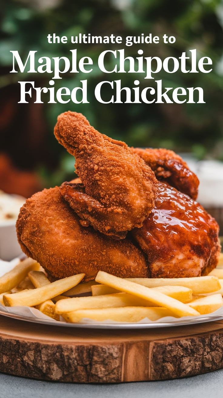 Indulge in the irresistible combination of sweet and spicy with this Maple Chipotle Fried Chicken, crafted for those who crave a bold flavor experience that keeps everyone coming back for seconds.