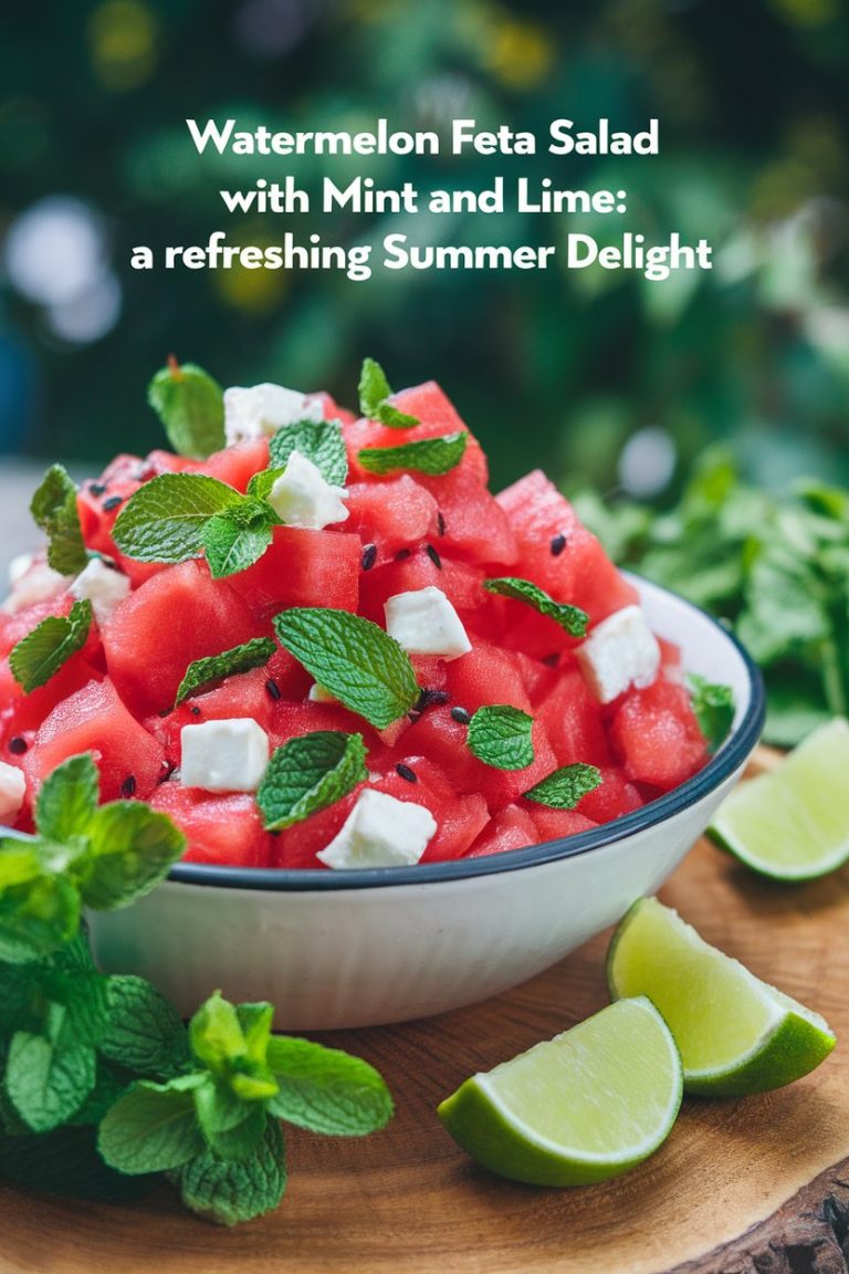 Elevate your summer gatherings with a dish that is as visually stunning as it is delicious. The Watermelon Feta Salad with Mint and Lime combines vibrant colors and bold flavors, delivering a refreshing twist that will become a beloved staple of your warm-weather menu.