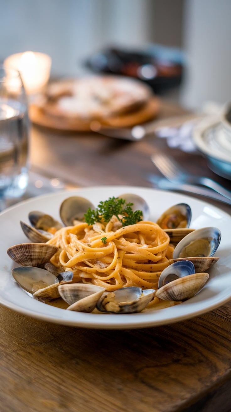 Experience the flavors of the sea with Linguine alle Vongole, a classic Italian dish that celebrates fresh clams, garlic, and a hint of white wine. This pasta recipe perfectly combines simplicity and elegance, making it a standout choice for any seafood lover looking to indulge in authentic Italian cuisine.