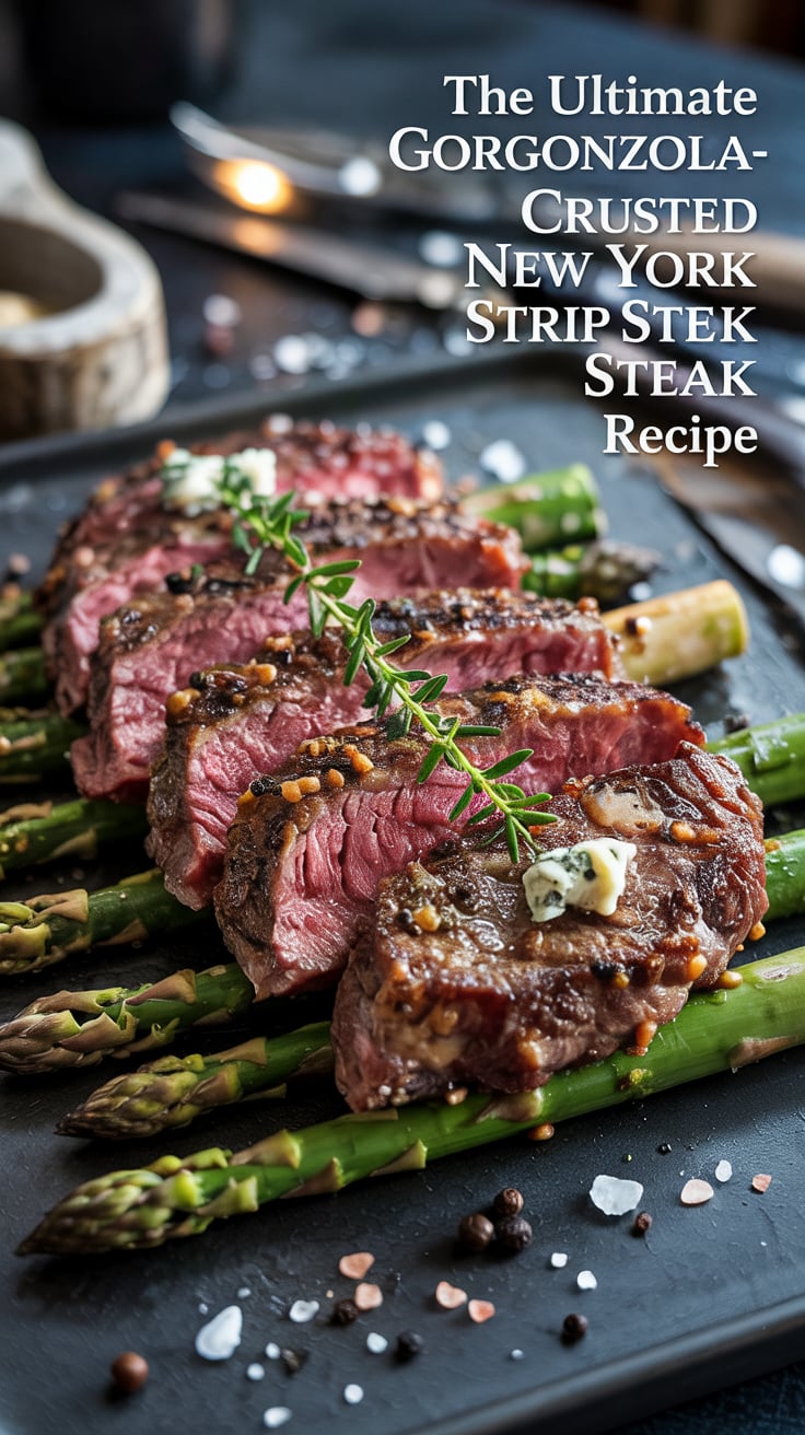 Indulge in the luscious combination of a perfectly grilled New York strip steak topped with creamy, tangy Gorgonzola. With each bite, you’ll enjoy a rich depth of flavor that makes this dish a standout for any occasion.
