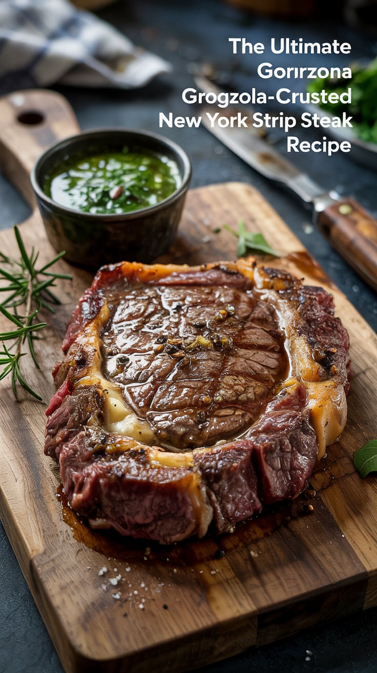 Elevate your dining experience with the Ultimate Gorgonzola-Crusted New York Strip Steak, where rich flavors and textures come together in a harmonious feast. This recipe transforms a classic cut into a gourmet delight that’s sure to impress.