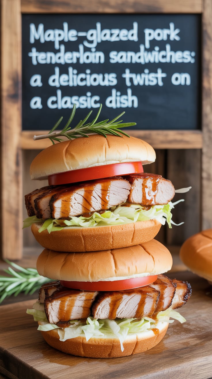 Imagine sinking your teeth into a sandwich layered with tender, caramelized pork and crispy greens. These Maple-Glazed Pork Tenderloin Sandwiches are not only easy to prepare but also perfect for impressing guests at your next gathering.
