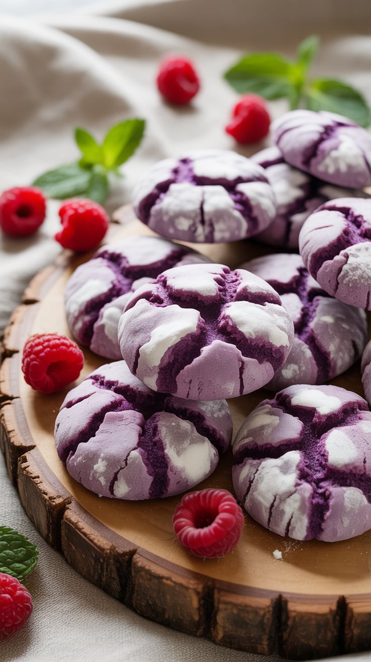 Embark on a flavorful journey with Ube Crinkle Cookies, where the vibrant purple hue of ube meets a soft, chewy texture and a delightful powdered sugar coating. These cookies not only offer a feast for the eyes but also bring a taste of Filipino tradition to your dessert table, making them a unique treat for any occasion.