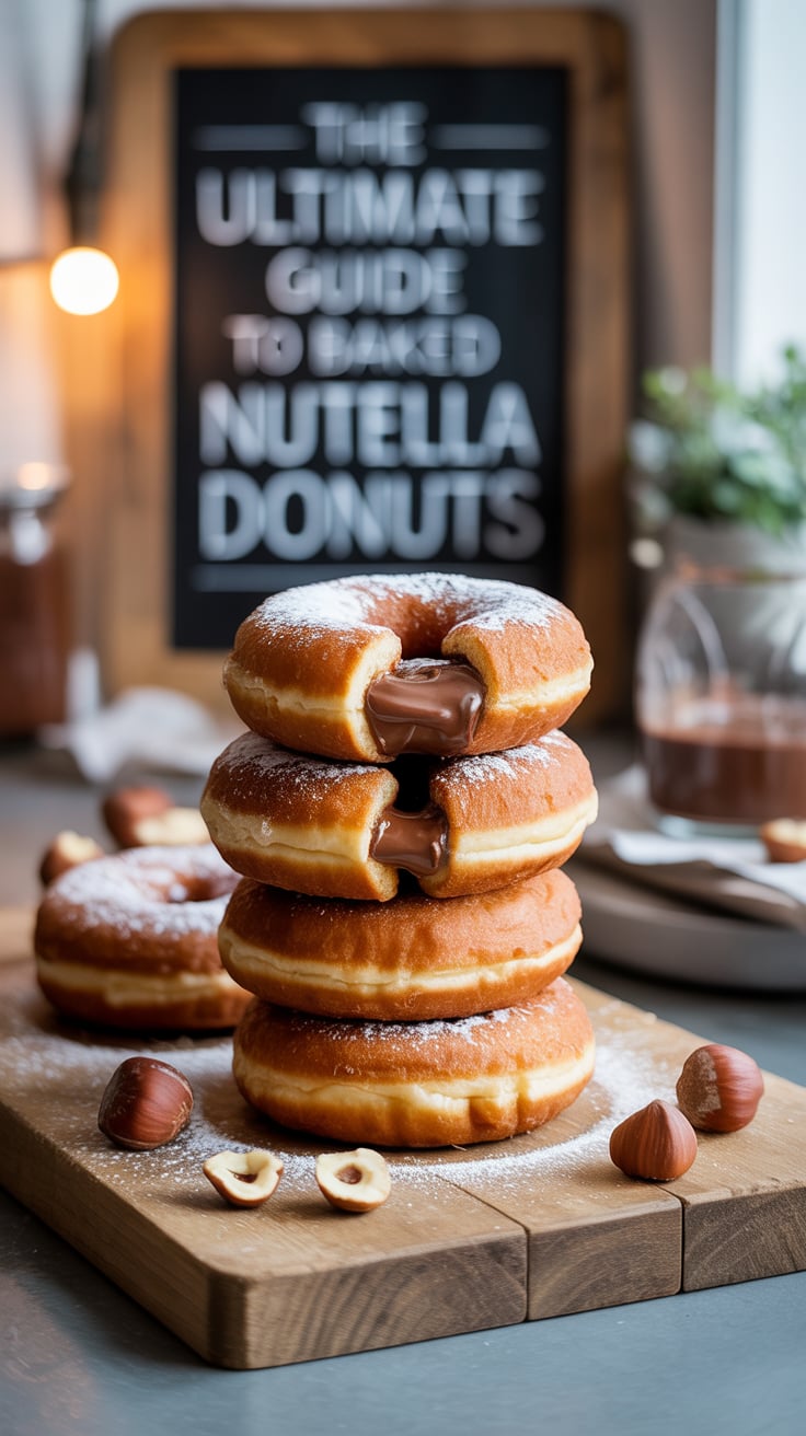 Imagine biting into a warm donut, its soft texture giving way to a luscious Nutella filling. Topped with a tempting glaze and a sprinkle of chopped hazelnuts, each donut is a delightful explosion of flavor that will have you reaching for seconds.