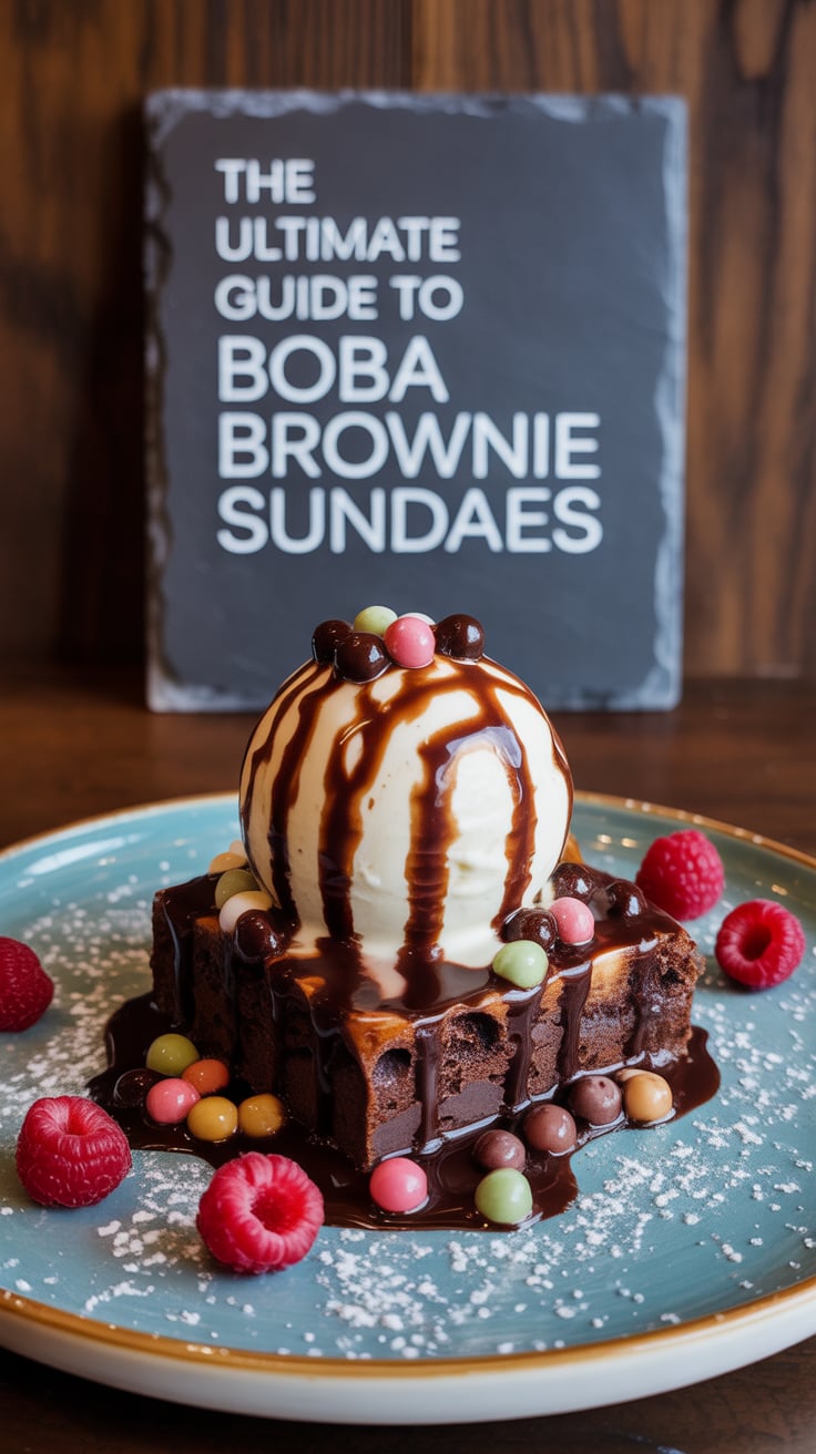 Picture the delight of biting into a warm brownie, followed by the satisfying pop of tapioca pearls, all smothered in creamy ice cream and drizzled with your favorite toppings. This harmonious blend of textures and flavors will transform your dessert routine into an extraordinary treat.