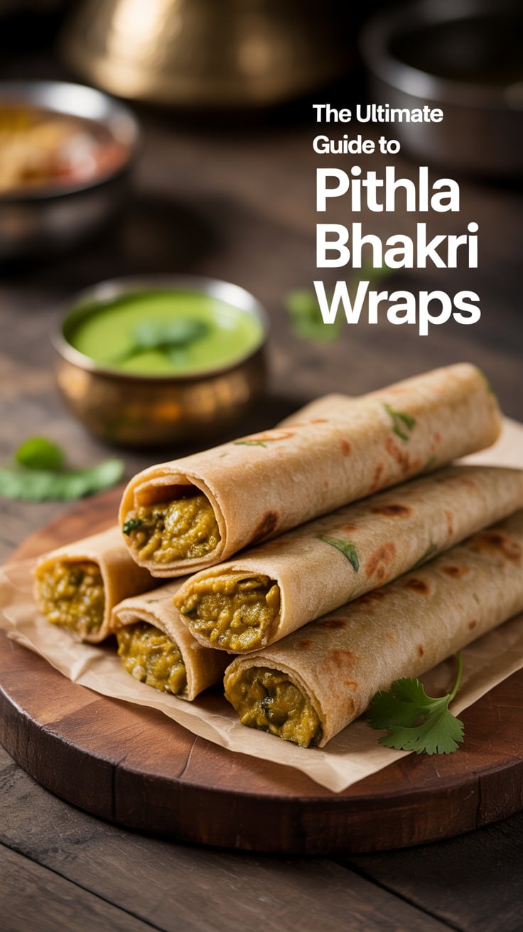 Discover the authentic flavors of Pithla Bhakri Wraps, a hearty and nutritious meal that celebrates traditional Indian cuisine. This delightful combination of spiced gram flour curry wrapped in rustic bajra roti offers a satisfying and wholesome dish that’s perfect for any time of day.