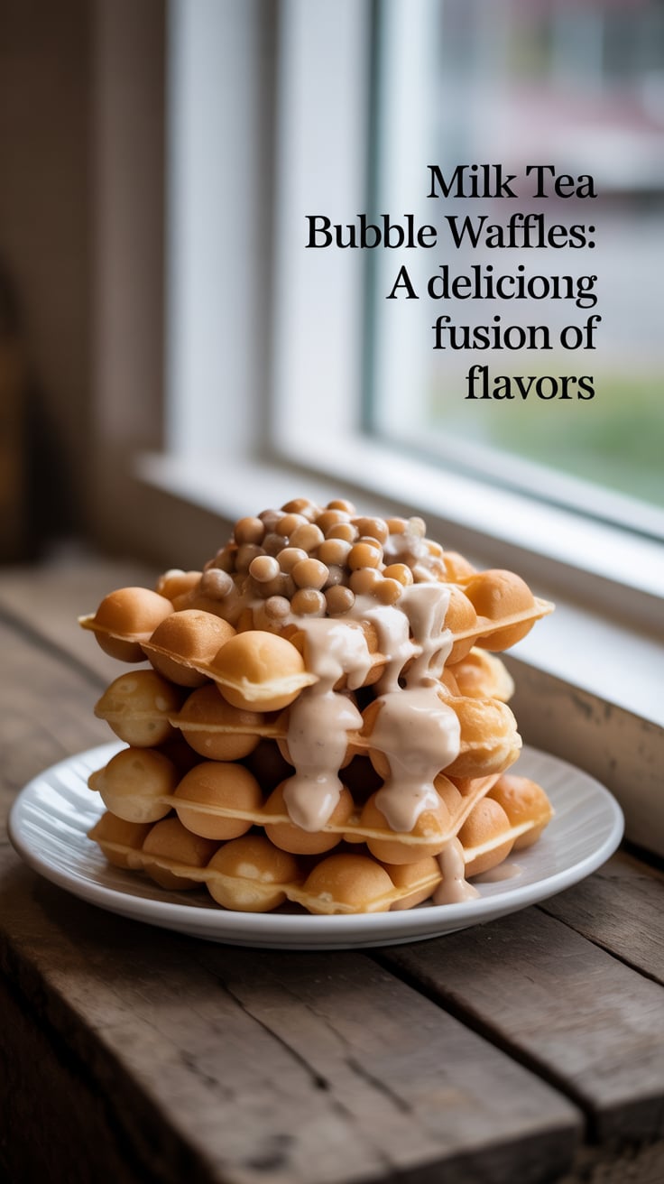 Embark on a delightful culinary journey with milk tea bubble waffles that beautifully blend the worlds of classic bubble tea and crispy waffles. These unique treats are not just visually captivating but are packed with flavor, making them a must-try for any dessert lover.