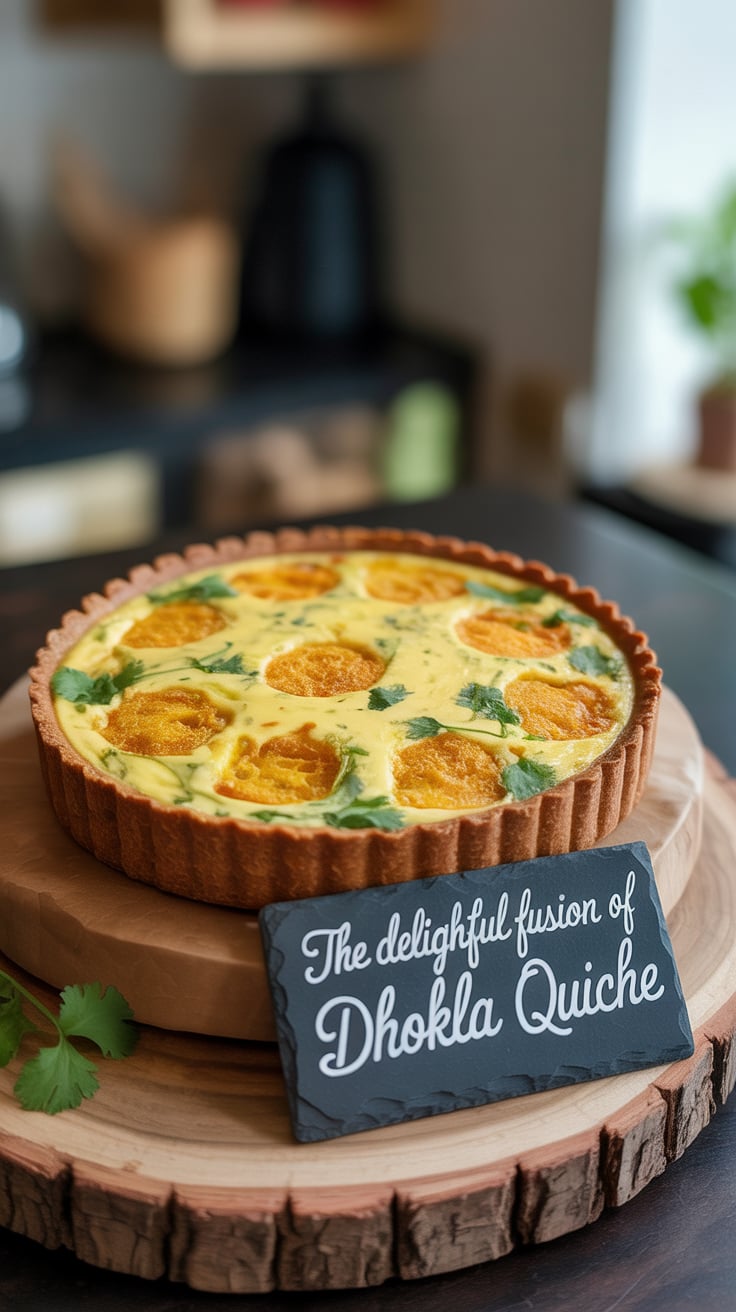 Delve into an innovative culinary experience with our Dhokla Quiche, a delightful fusion that combines the airy texture of traditional Indian dhokla with the savory richness of a classic quiche. This unique dish offers a light and flavorful option that’s perfect for brunch or a flavorful snack, all while being nutritious and low in calories.