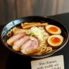 Join us on a culinary journey that marries tradition with innovation, and embrace the indulgence of Shio Ramen with truffle oil. Delight in the unique blend of comfort food and fine dining, making this dish a triumph for any occasion.