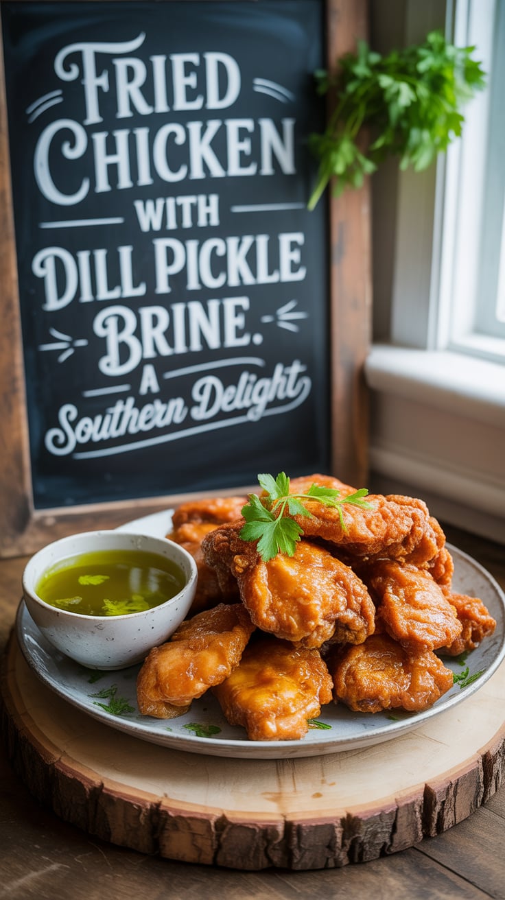Imagine sinking your teeth into a perfectly fried piece of chicken, where the crispy coating gives way to juicy, flavorful meat with a zesty pickle essence. Each bite is an irresistible blend of crunch and tang that elevates the classic recipe to new heights.