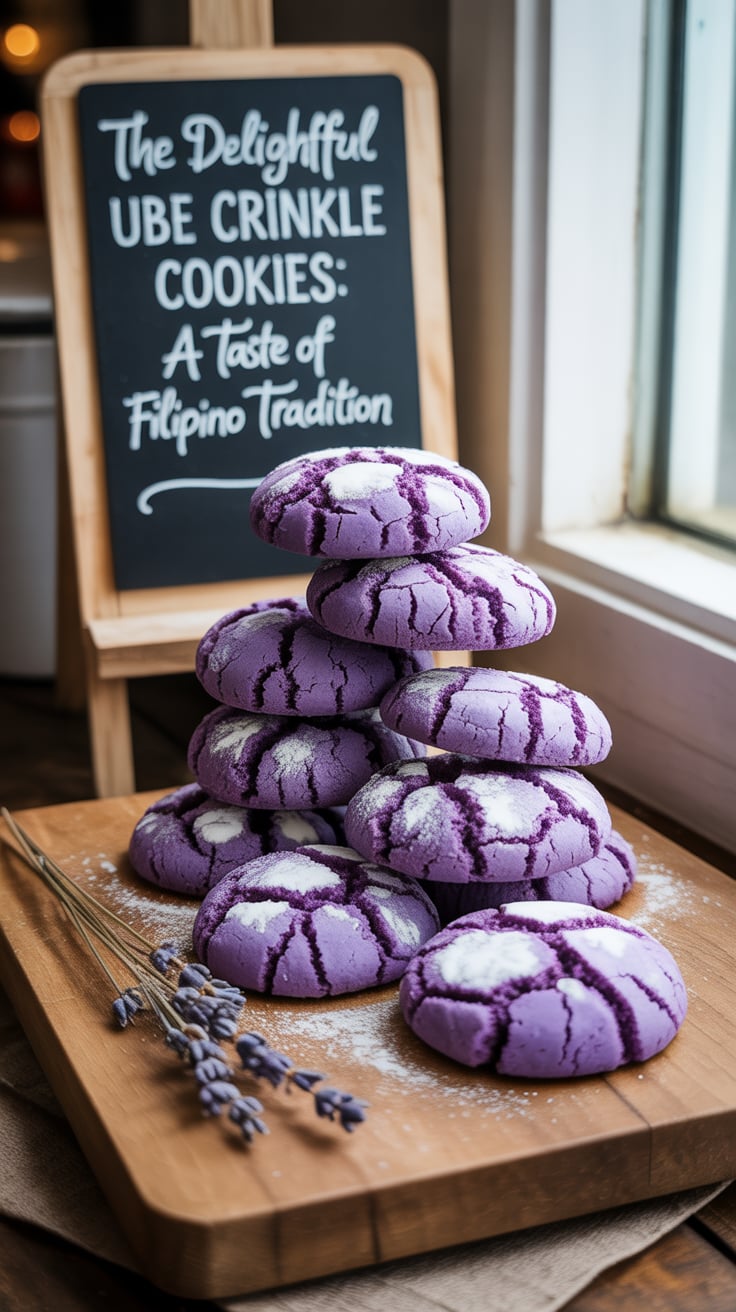 This simple yet captivating recipe invites bakers of all levels to create something truly special. With straightforward instructions and accessible ingredients, you’ll soon be mastering the art of making Ube Crinkle Cookies that are sure to impress family and friends.