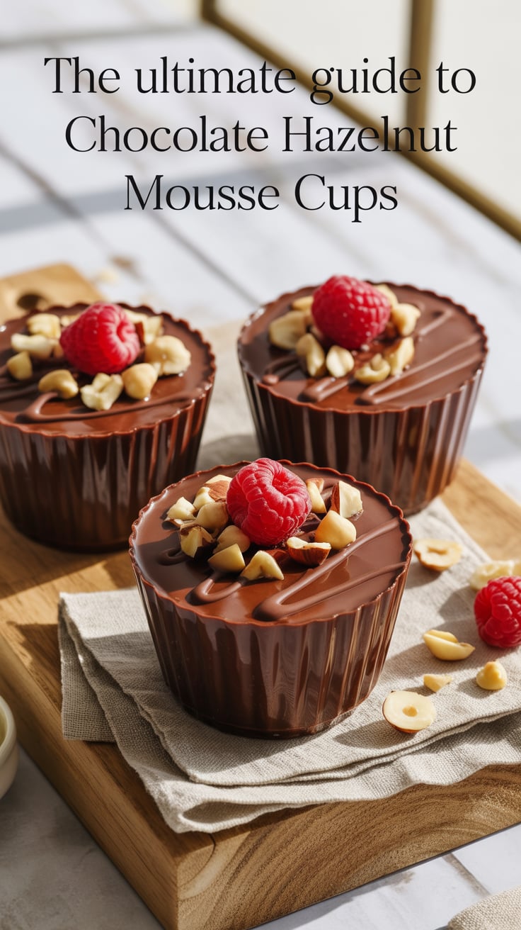 Indulge your senses with a decadent treat that effortlessly combines rich chocolate and nutty hazelnut flavors. Picture yourself savoring a velvety mousse, beautifully presented in delicate cups. This recipe will elevate your dessert game and leave your guests begging for the secret.