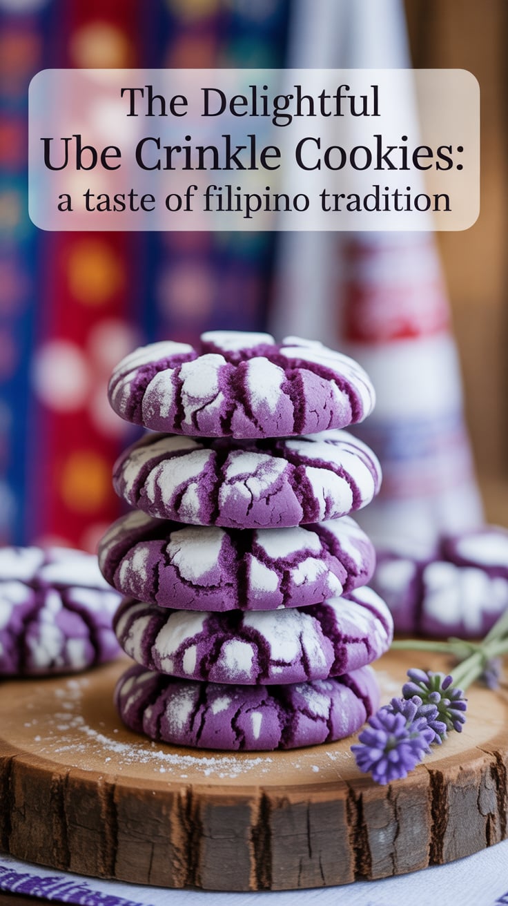 Imagine the sweet, nutty aroma filling your kitchen as you bake these colorful cookies, loved for their rich flavors and beautiful appearance. With every bite, experience the blend of ube’s unique taste paired with the sweetness of chocolate, creating a delightful treat that will leave everyone asking for the recipe.