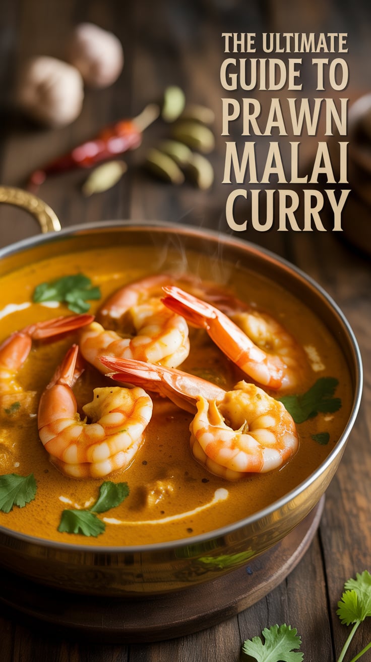 Embark on a culinary journey with our Prawn Malai Curry, a rich and creamy dish that beautifully combines Indian spices and fresh prawns. This recipe highlights the luxurious texture of coconut milk, creating a delectable sauce that elevates the natural sweetness of the seafood, making it a truly indulgent experience.