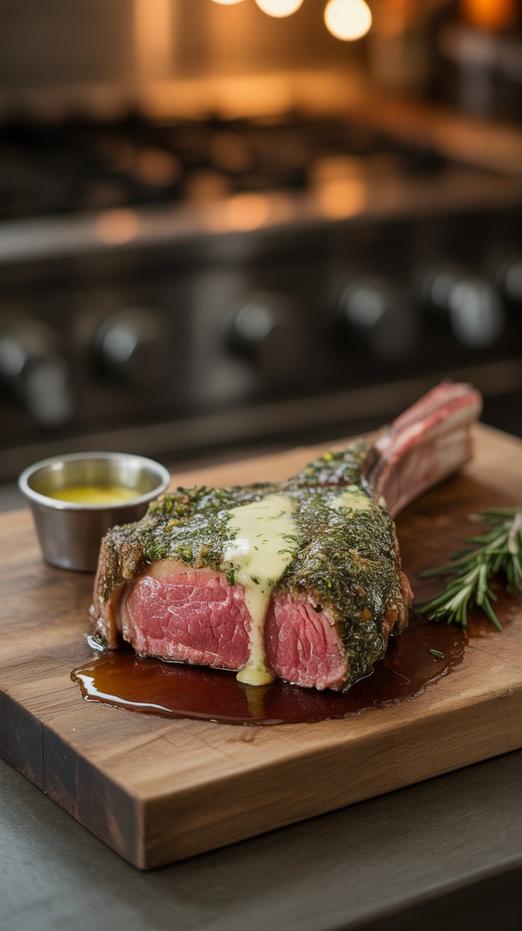 Accompanied by luscious garlic butter, this dish takes richness to another level, melting seamlessly over the perfectly cooked meat. The combination of robust flavors and decadent textures transforms an ordinary evening into a steakhouse-level affair.