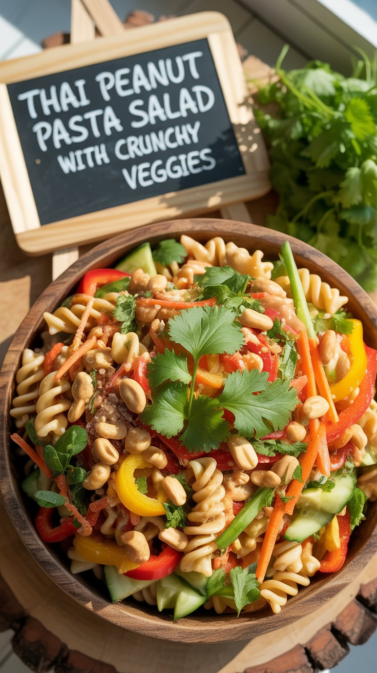Ideal for lunch or dinner, Thai peanut pasta salad is not just a meal; it’s a culinary adventure. With every bite, enjoy the crunch of fresh veggies and the creamy goodness of peanut sauce, all while taking your taste buds on a delicious journey to Thailand.