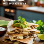 Discover the secret to the ultimate quesadilla experience! This recipe combines the umami richness of mushrooms with gooey cheese and is topped with a zesty avocado salsa, making it a must-try for any taco night or casual gathering.