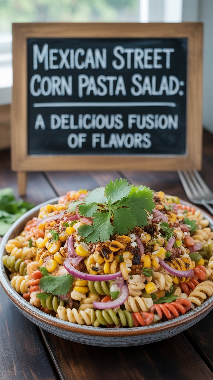 Experience the wonderful blend of textures and flavors in this Mexican street corn pasta salad. Every bite offers a taste of summer, featuring charred corn, fresh cilantro, and a kick of spice that will leave your taste buds dancing.