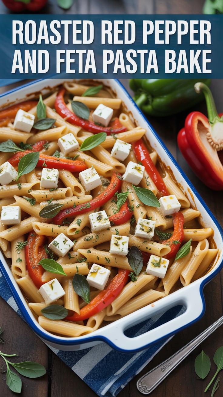 Indulge in the creamy goodness of roasted red pepper and feta pasta bake, where rich flavors meld beautifully in every layer. This dish transforms simple ingredients into a comforting meal that’s perfect for gatherings or a cozy night at home.