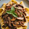 Elevate your dining experience with a dish that harmoniously blends texture and taste. Pappardelle with wild mushroom ragu not only pleases the palate but also delights the senses, inviting you to savor each moment of this culinary masterpiece.