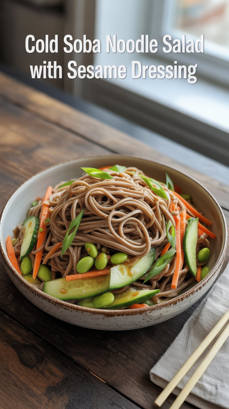 Discover the delightful balance of textures and tastes in cold soba noodle salad. With perfectly cooked noodles, fresh veggies, and a luscious sesame dressing, this recipe promises to be a hit at your next picnic or potluck gathering.