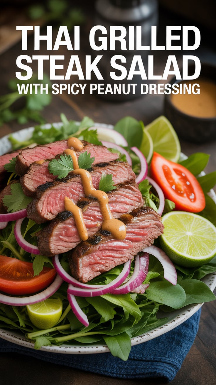 Tossed with a bold spicy peanut dressing, this salad elevates the dish to a whole new level. The creamy richness of the peanuts combined with a kick of spice ensures that every bite is a flavor explosion you won’t forget.