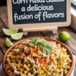 Treat yourself to a delightful fusion of cultures with Mexican street corn pasta salad. This easy-to-make recipe marries the familiar comfort of pasta with the bold, vibrant tastes of street corn, creating a dish that’s equal parts satisfying and refreshing.