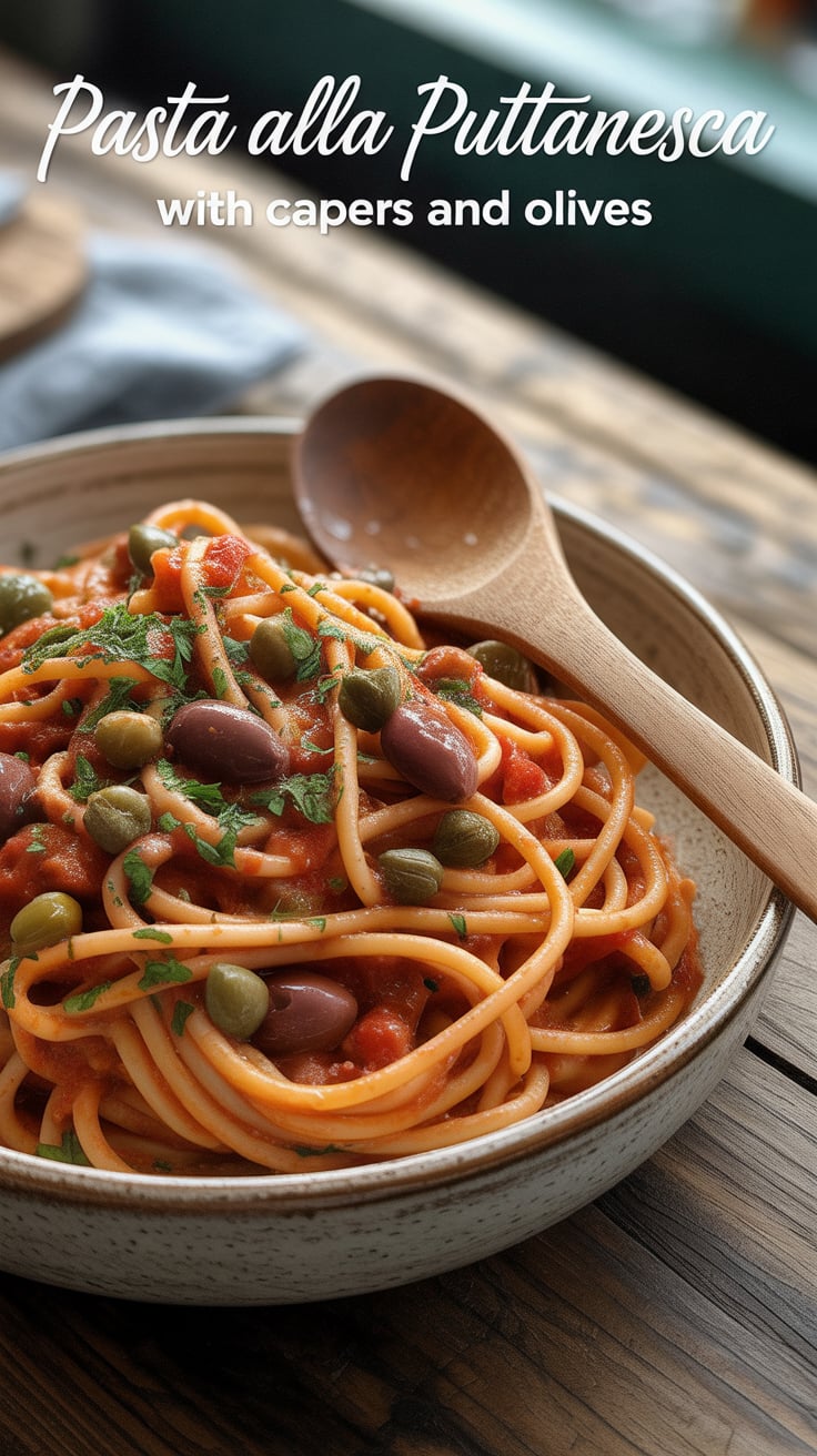 Discover the magic of bold flavors that come together in a matter of minutes. With its mix of zesty garlic, olives, and capers, pasta alla puttanesca promises a delightful experience that transports you straight to the bustling streets of Italy.