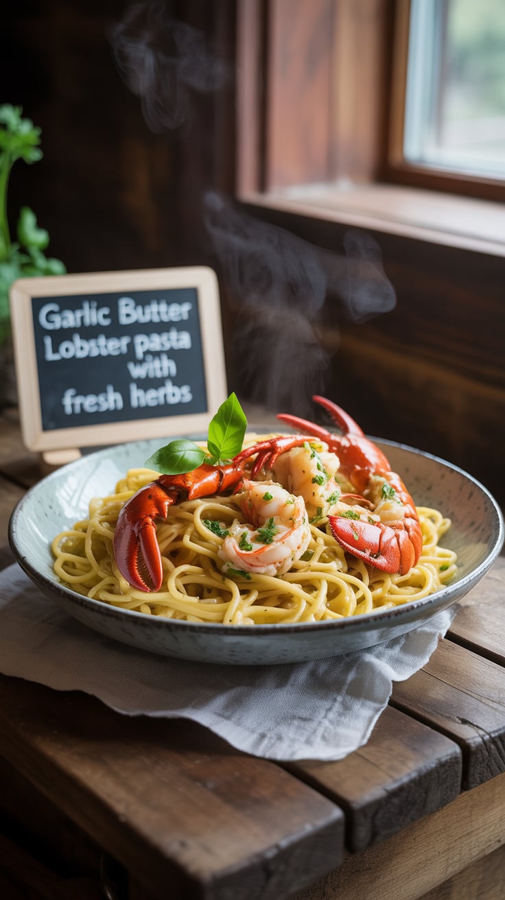 Each bite is a celebration of seafood and pasta, harmoniously intertwined with fresh herbs that add brightness and depth. Imagine the combination of perfectly cooked pasta drizzled with that irresistible garlic butter, elevating a classic dish into something truly extraordinary.