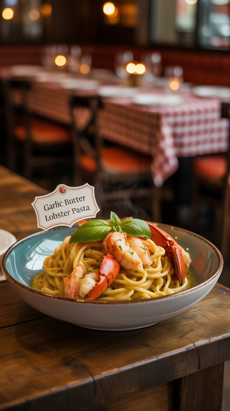 Indulge in the luxurious flavors of Garlic Butter Lobster Pasta, where tender chunks of lobster meet a rich, buttery sauce infused with aromatic garlic. This dish captures the essence of a fine dining experience right at your own table.