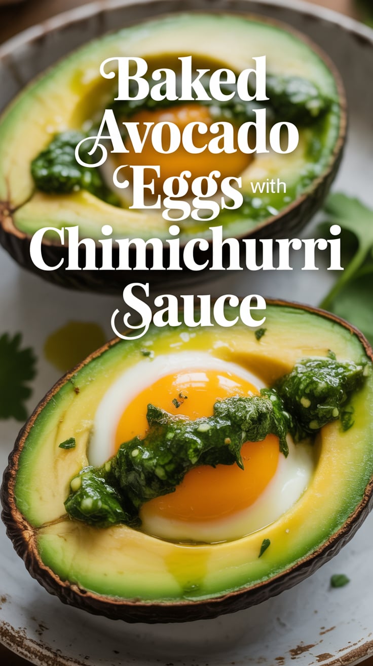 Elevate your morning routine with this innovative recipe that fuses rich flavors and nutritious ingredients. Baked Avocado Eggs paired with aromatic chimichurri present a stunning, colorful dish that’s as pleasing to the eyes as it is to the palate.