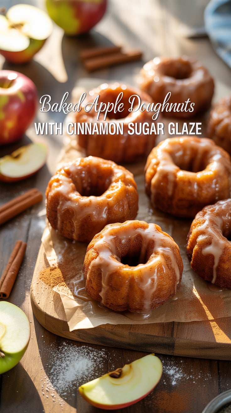 Dive into the cozy flavors of fall with Baked Apple Doughnuts, featuring tender chunks of apple and a warm cinnamon sugar glaze. This delightful treat is a perfect way to celebrate the season and satisfy your sweet cravings.