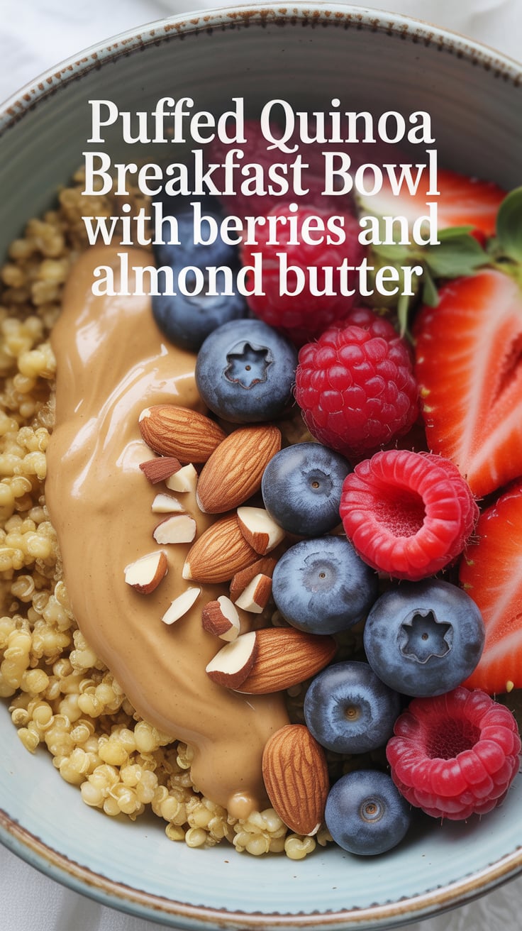 Experience the joy of a breakfast that celebrates health without sacrificing flavor. This Puffed Quinoa Breakfast Bowl is easy to prepare and features a beautiful blend of ingredients, making each bite a treat for your taste buds and your body.