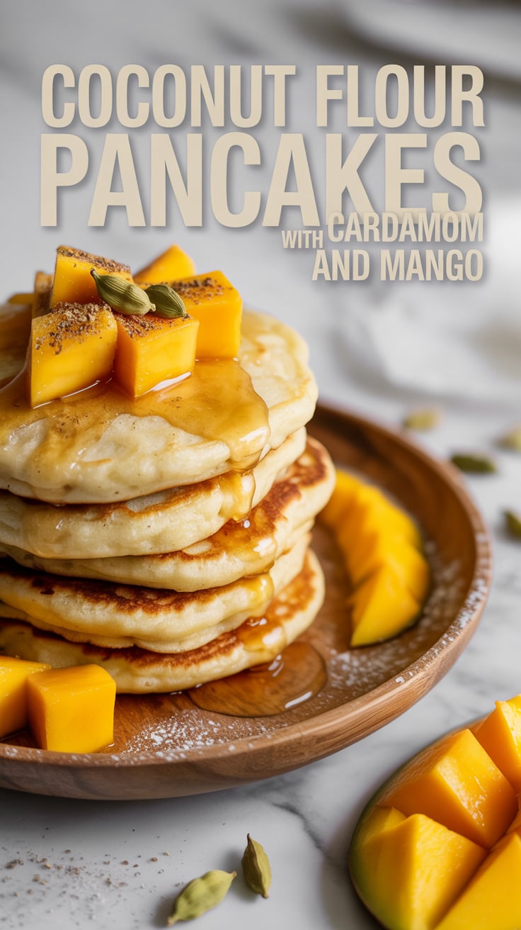 These pancakes are a gluten-free delight that brings the flavors of the tropics to your table. With the unique texture of coconut flour and a hint of exotic spice, this recipe promises a memorable meal that’s perfect for any day of the week.