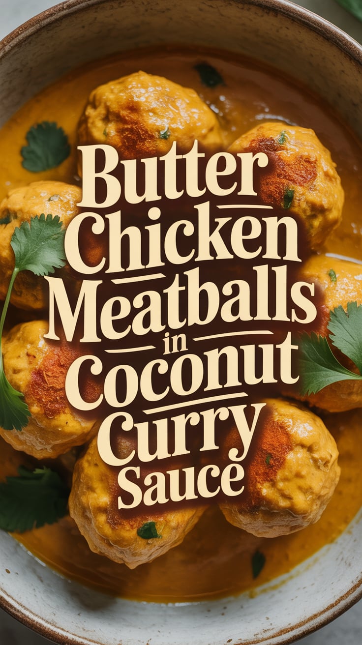 Indulge in a fusion of flavors with Butter Chicken Meatballs in Coconut Curry Sauce, where tender meatballs soak up a rich and creamy sauce that will transport your taste buds straight to the heart of India. This dish is a delightful twist on a classic favorite.