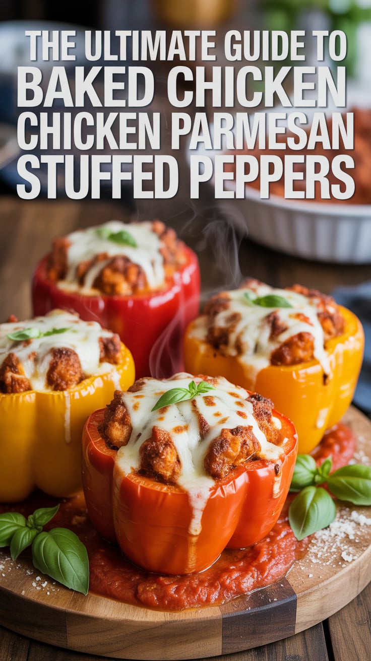 Discover the joy of a classic Italian dish with a twist in the ultimate guide to Baked Chicken Parmesan Stuffed Peppers. This recipe combines tender chicken, rich marinara, and gooey cheese, all nestled in vibrant bell peppers for a wholesome meal that’s both satisfying and visually stunning.