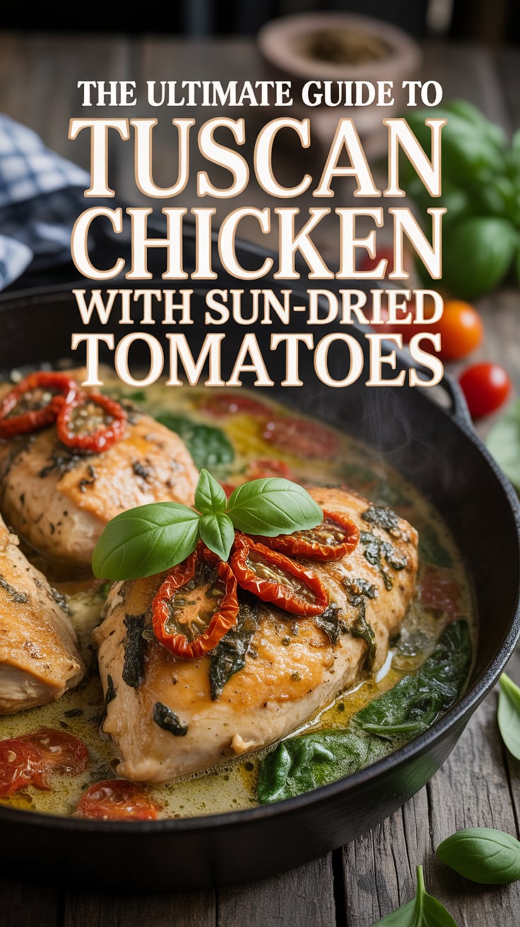 Discover the magic of Tuscan cuisine with a recipe that highlights the rich, savory flavors of sun-dried tomatoes and tender chicken. This guide will take you through each step, helping you create a dish that's perfect for any occasion.