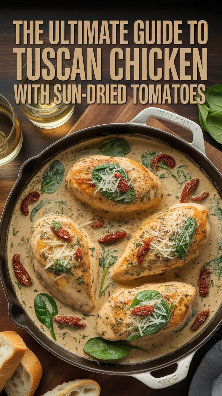 Uncover the secrets to the ultimate Tuscan Chicken recipe that brings together fresh herbs, creamy sauces, and the tang of sun-dried tomatoes. Your taste buds are in for a treat as you explore this flavorful masterpiece.