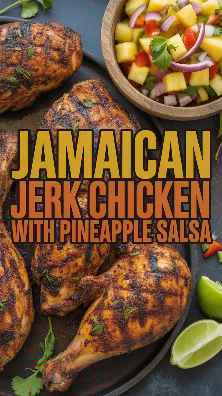 Experience the vibrant flavors of the Caribbean with Jamaican Jerk Chicken paired with a refreshing pineapple salsa. This recipe offers an irresistible blend of spice and sweetness, making it a standout dish for any occasion.